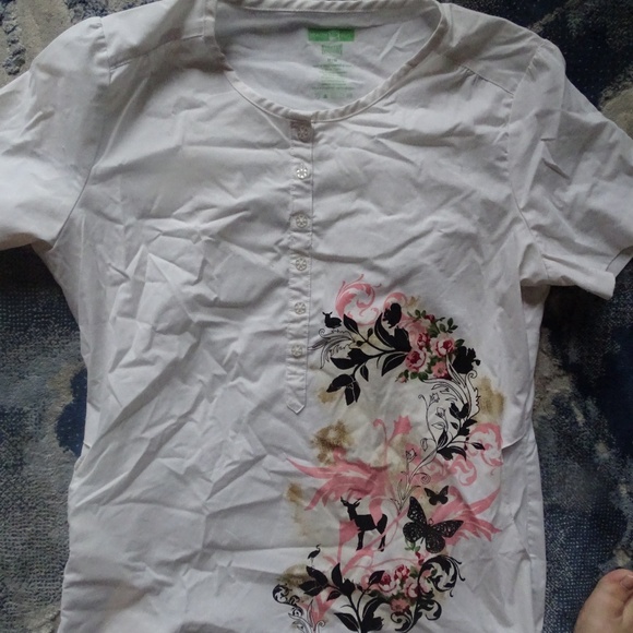WORN TWICE HEALTH PRO SCRUB TOP SIZE M STRETCH - Picture 1 of 1